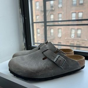 USED Birkenstock Oiled Leather Iron Size EU 38 / US 7-7.5 Width Medium